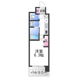 ＪＲ俊徳道駅 徒歩1分 3階の物件間取画像